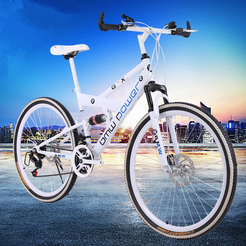 20 дюймовый горный велосипед 21 скоростной с двумя дисковыми тормозами