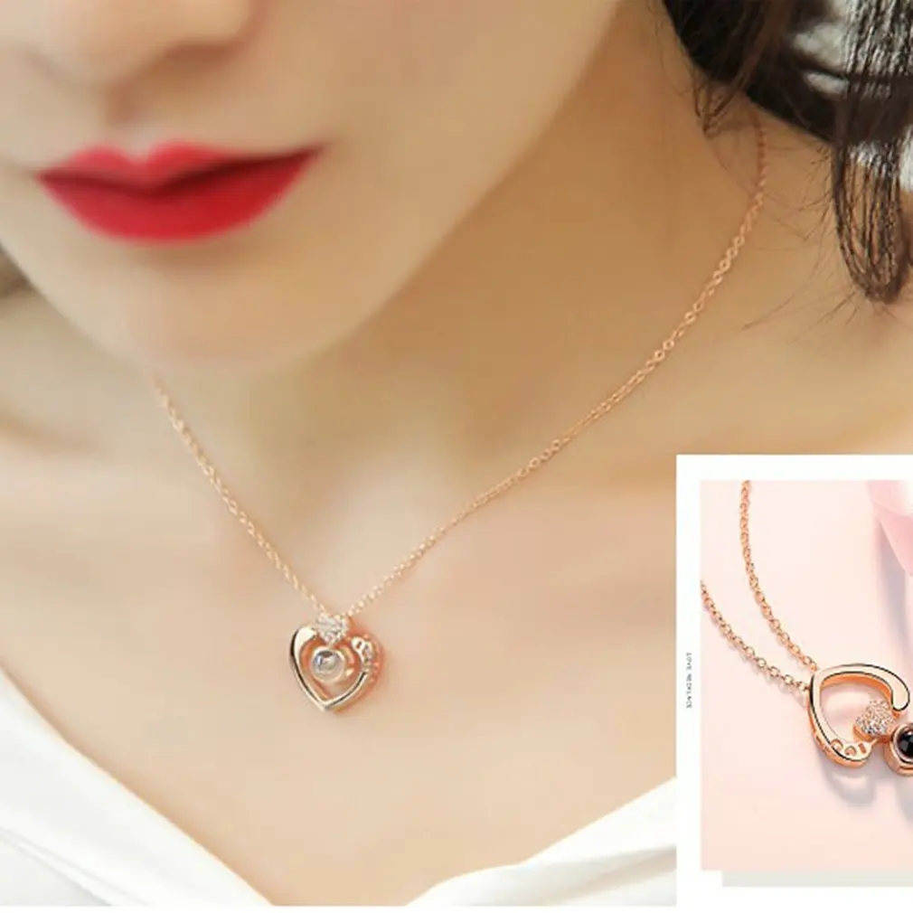 Ожерелье с подвеской Я тебя люблю на 100 языках|Ожерелья подвеской| |