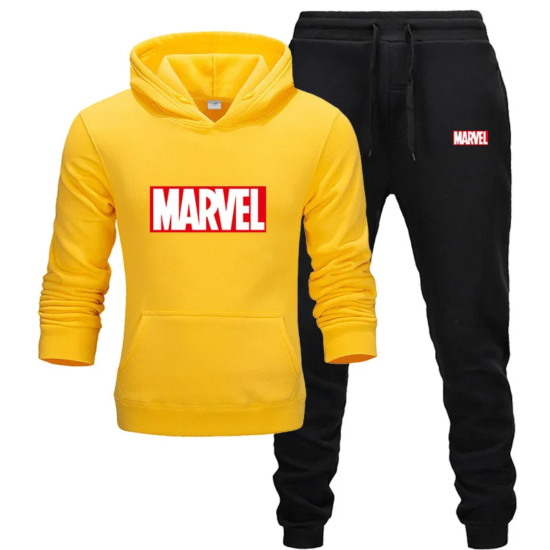 2019 новый спортивный костюм с капюшоном Marvel мужские повседневные хлопковые