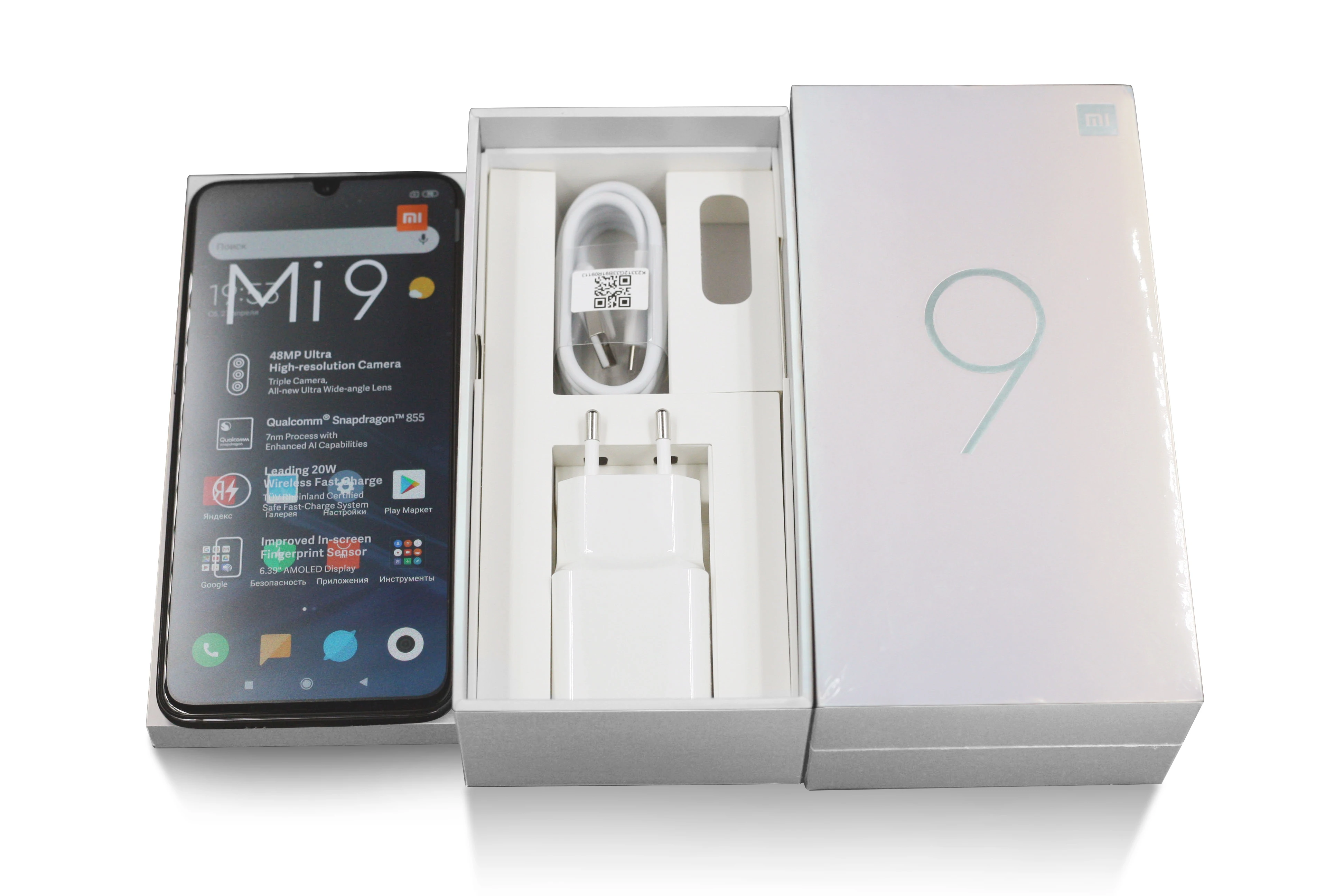Глобальная версия Xiaomi mi 9 6GB 128GB 6 39 ''AMOLED восьмиядерный смартфон Snapdragon 855 48MP с