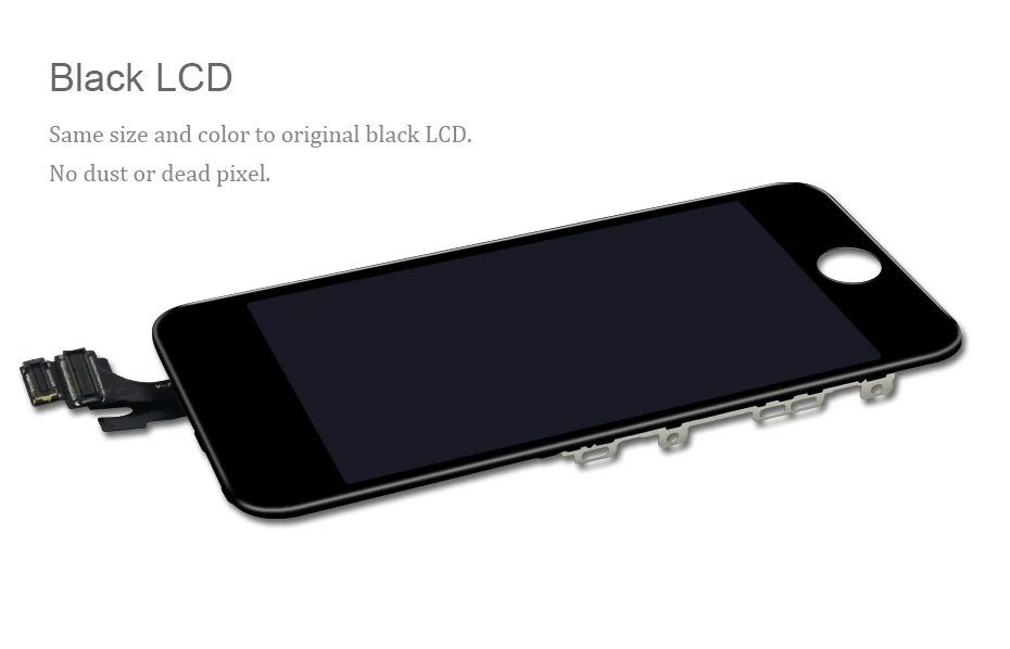 AAAA+ ЖК-экран для iPhone 5S, se 5C 5 ЖК-экран без битых пикселей 3D сенсорная Замена ЖК-дисплей с набором инструментов - Цвет: Black For iPhone 5S