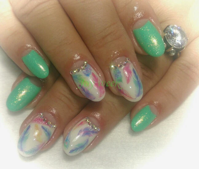 Водные Наклейки для дизайна ногтей все украшения слайдеры перо клей дизайн