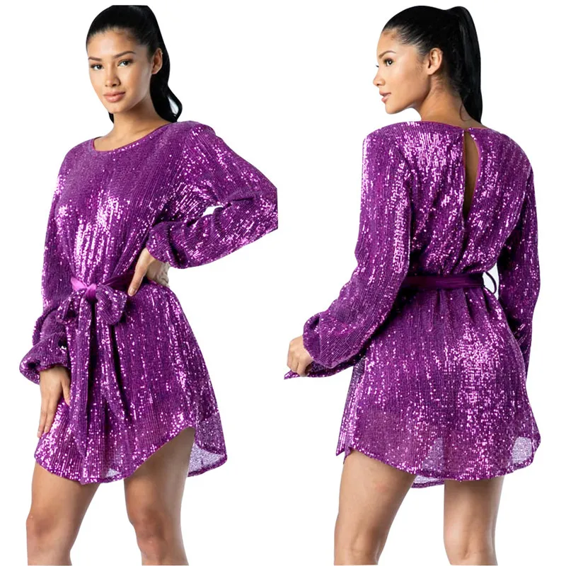 Элегантное вечернее сексуальное платье с блестками женское мини трапеция