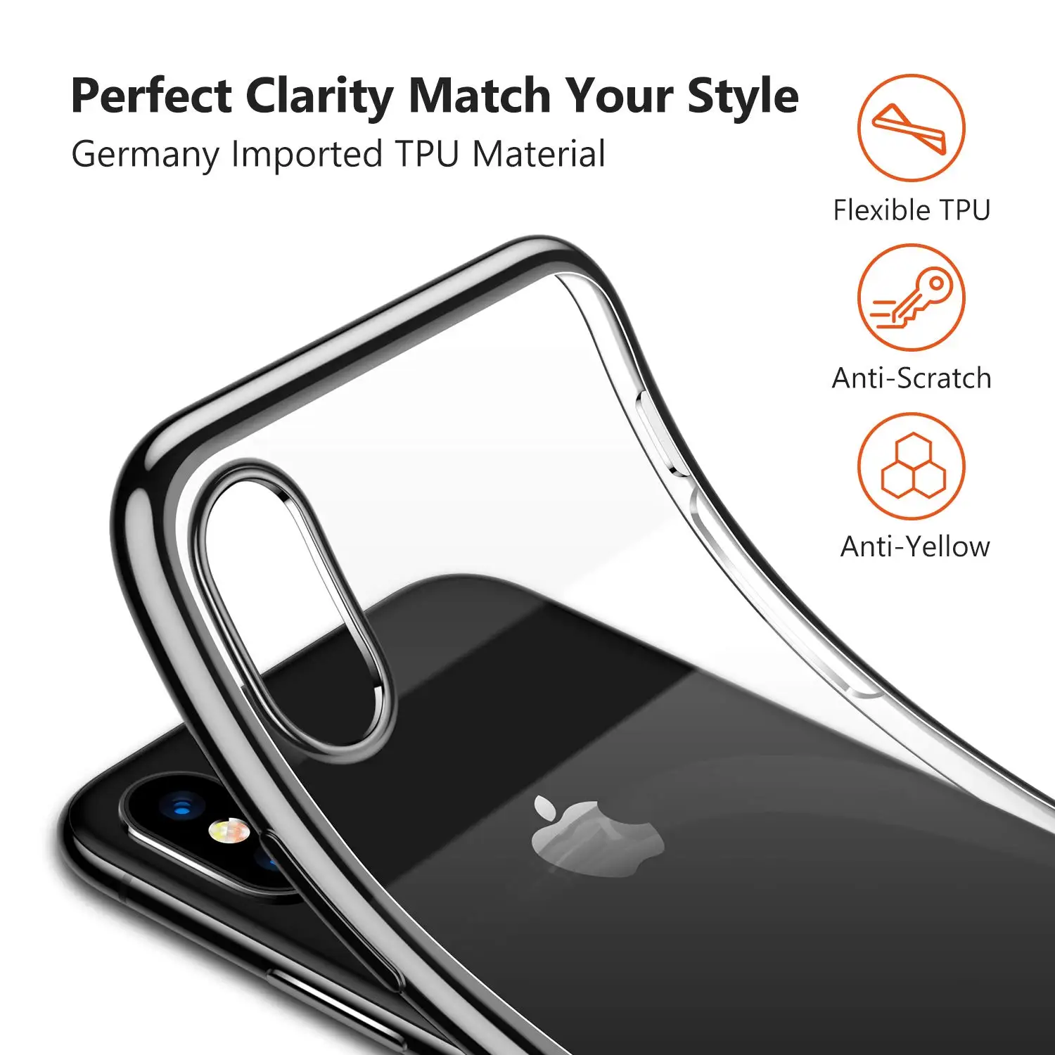 Чехол для iPhone X Xs Max XR 8 Plus ультра тонкий плотно прилегающий Мягкий Силиконовый ТПУ