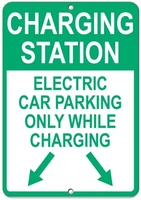 funny metal tin sign man cave garage decor 12 x 8 inches charging st electric car parking charging pub home garden dinning