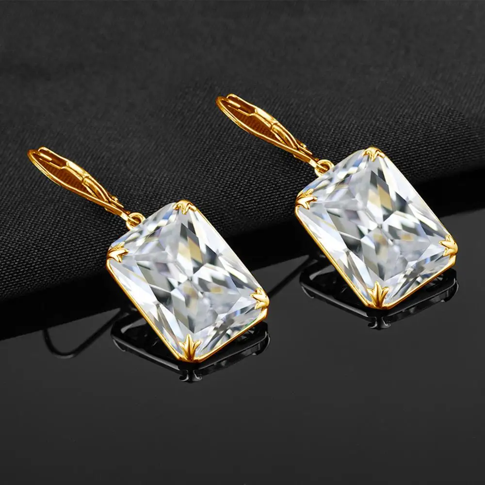 Женские серьги подвески из серебра 100% пробы с бриллиантами|Серьги-подвески| |