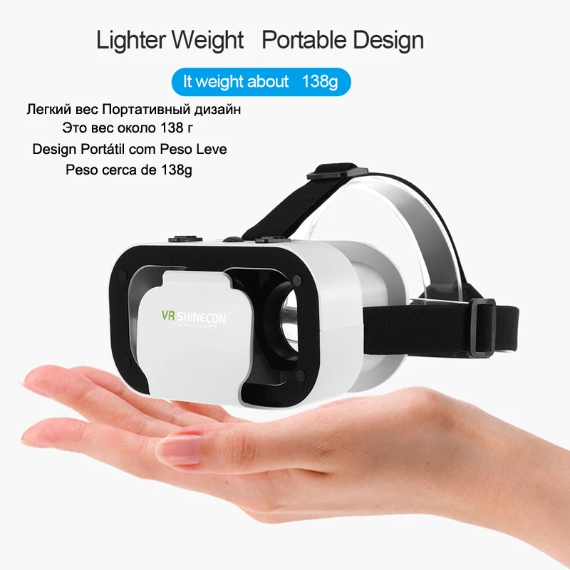 VR Shinecon G05A шлем 3D 3 д очки виртуальной реальности для iPhone Android смартфона смарт телефона умные виар игр дополненной видео комплект вр видеоочки с экраном контролерами стекло веар электронные стерео активные
