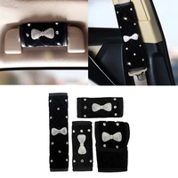fashion bow car seat belt cover shoulder pads car shifter hand brake covers auto interior accessories