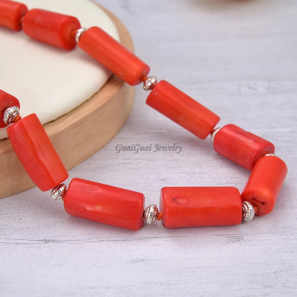 

GG Jewelry 40" 12x20MM Pink Coral Pendant Necklace