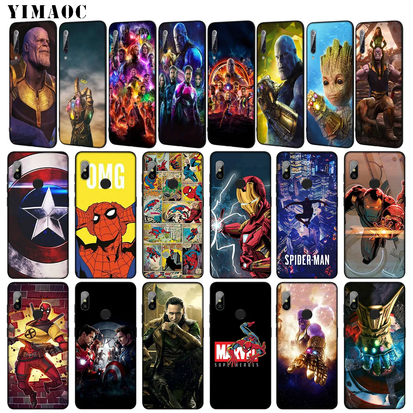 Дэдпул танос Мстители эндигра Marvel Loki Мягкий силиконовый чехол для Xiaomi Mi A3 Pro 9 SE 8 A2