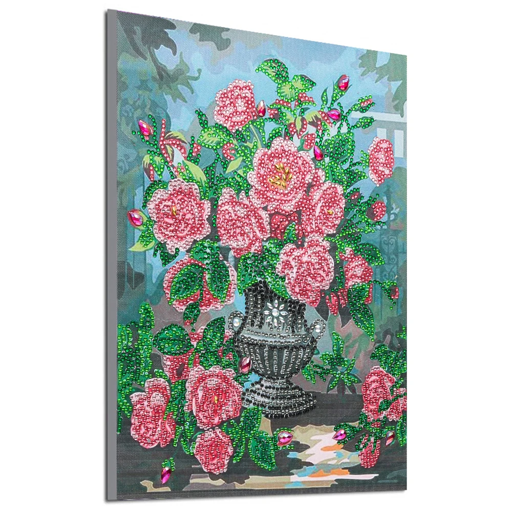 

Алмазная живопись особой формы 5D, алмазная Вышивка крестиком, Цветы Стразы, картина, мозаика, украшение для дома