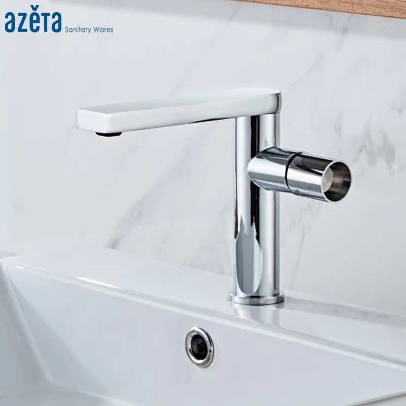 

Azeta New Arrivals Basin Faucets Brass Bathroom Sink Faucet Single Handle Basin Mixer Tap Crane Deck Mounted Basin Taps AT7306