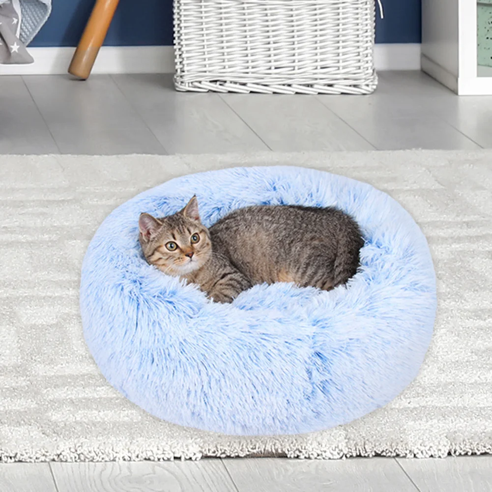 Мягкая кровать для домашних животных кошек и собак тканевый теплый зимний коврик