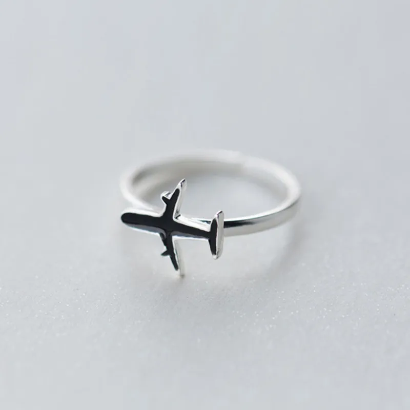 MKENDN серебряное ювелирное изделие модные черные кольца для женщин бижутерия