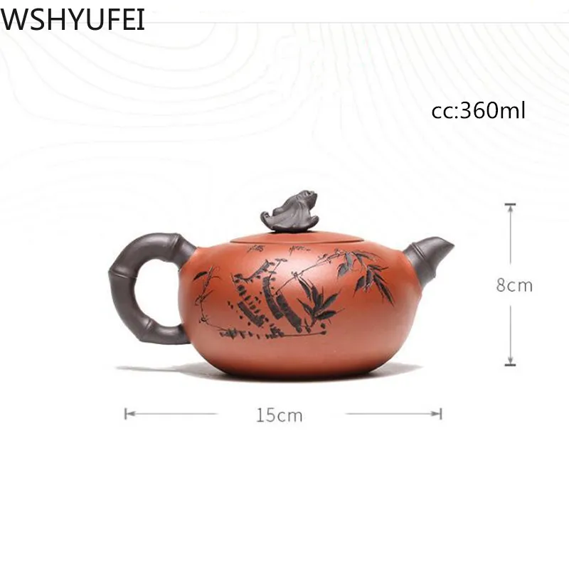 

Top Sale Tea Set Yixing Purple sand Teapot Handmade Tea Pot 360ml Zisha Ceramic Chinese Tea Ceremony Gift