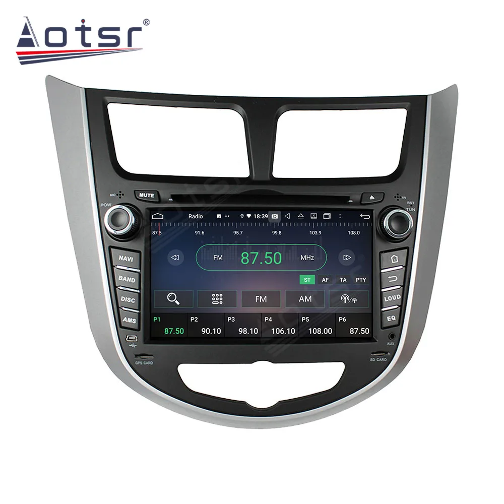 Автомобильный мультимедийный стереопроигрыватель Android для Hyundai Verna Accent Solaris 2011 2012