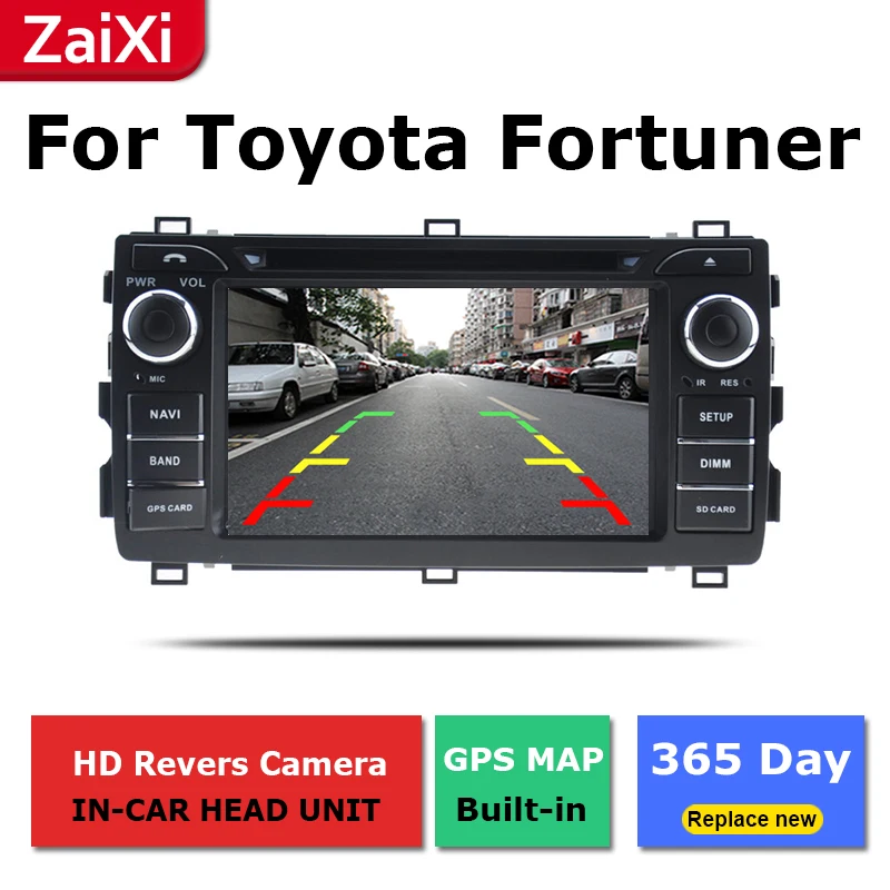 ZaiXi 2Din для Toyota Fortuner 2005 ~ 2014 Автомобильный Android Радио мультимедийный плеер GPS