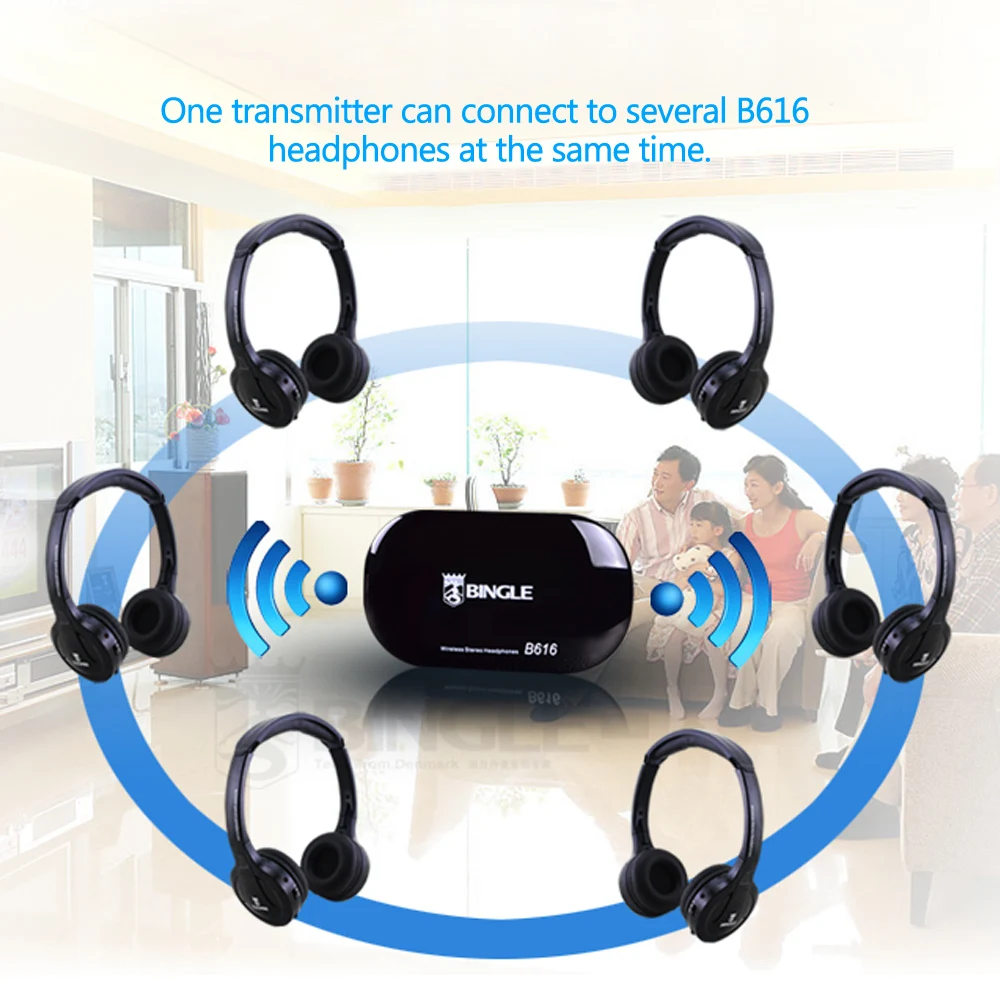 

Multifunction Wireless Stereo Headphones On Ear Headset FM Radio Wired Earphone Transmitter for MP3 PC Smart Phones