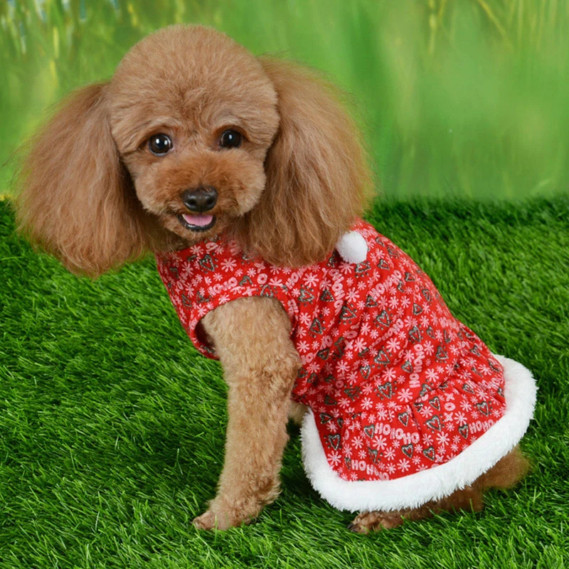 

Dog Christmas Dresses Printed Christmas Dresses Universal Pet Christmas Dresses Christmas Dresses Pet Products Western Style