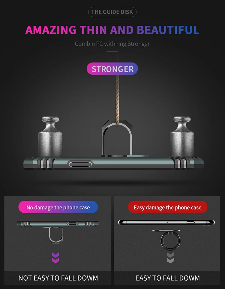 Модный противоударный Прочный бронированный чехол для телефона iphone 11 Pro Max 6 6S 7 8