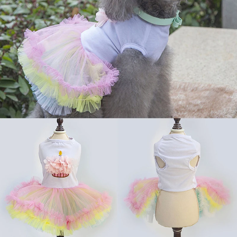 

Dog Dress Dog Skirt Pet Dress Comfortable Cute Colorful Puppy Dog Accessory Princess Dress Pets Clothing Puppy Dog Accessory