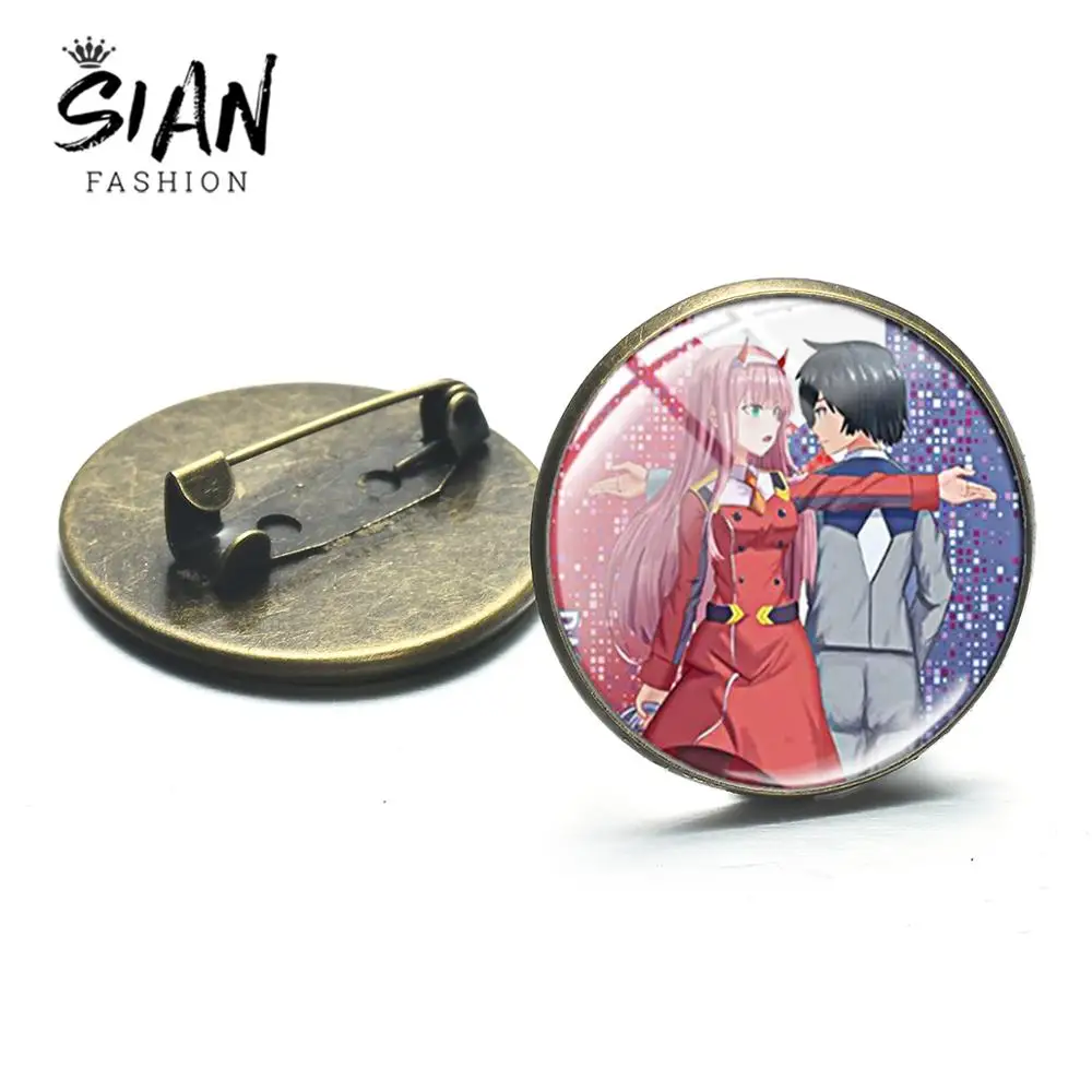 Азиатских аниме DARLING в FRANXX броши виде веера Мультфильм фигурки стиле Косплей