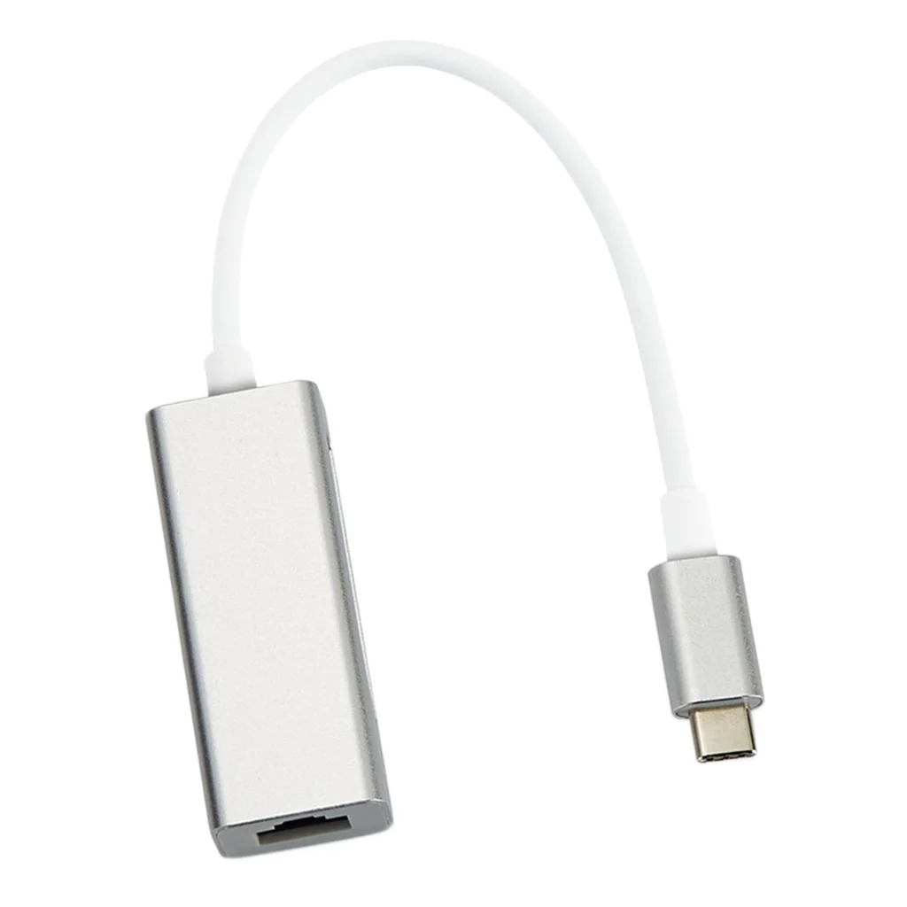 USB C к Gigabit Ethernet адаптер папа RJ45 Женский конвертер поддерживает 10/100/1000
