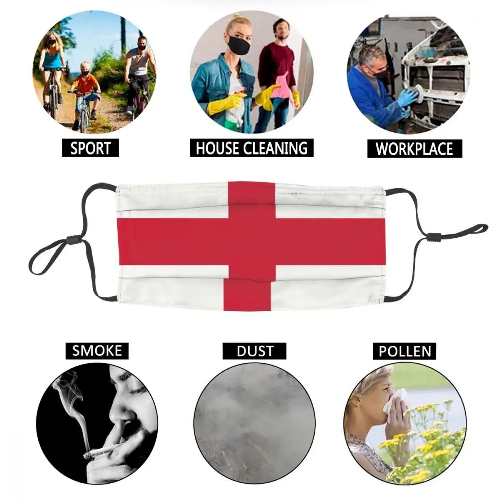 

England Flag Reusable Adult Mouth Face Mask Dustproof Protection Cover Respirator Mouth-Muffle