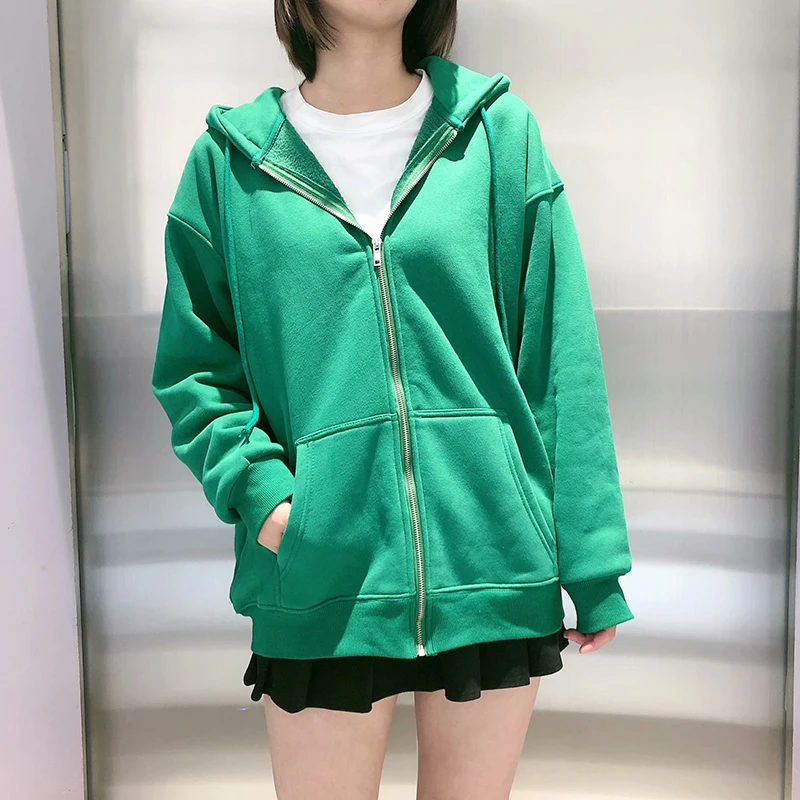 Куртка с капюшоном для девушек свободного покроя | Женская одежда