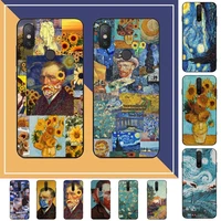 paintings starry night van gogh phone case for redmi note 8 7 9 4 6 pro max t x 5a 3 10 lite pro