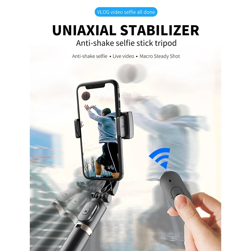 

Q08 Bluetooth Handheld Gimbal Handheld Monopod Mini Tripod for Android IOS