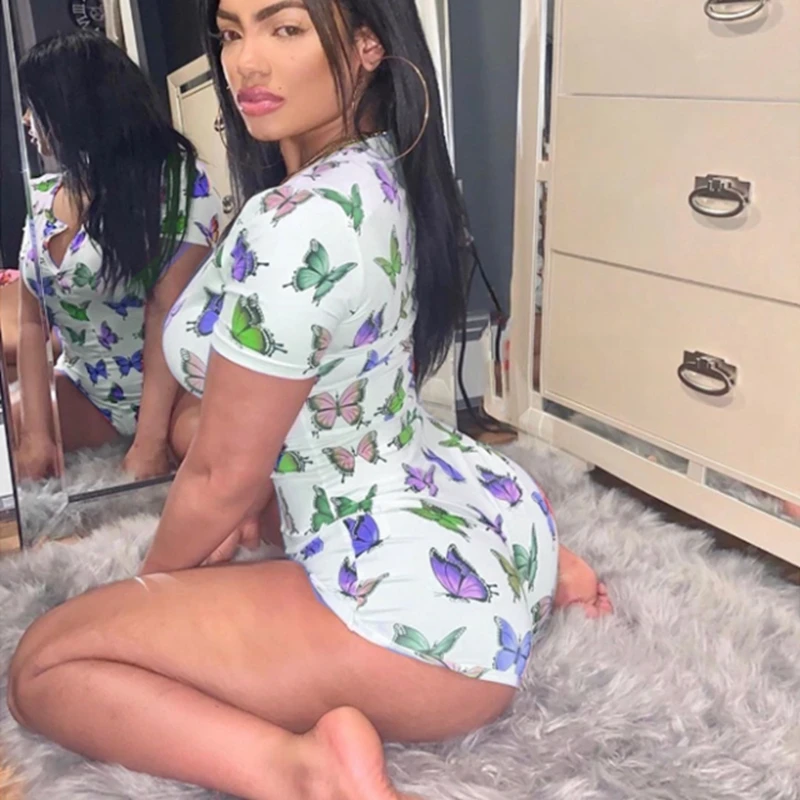 Женский комбинезон пижама летний пикантный облегающий Повседневный трико