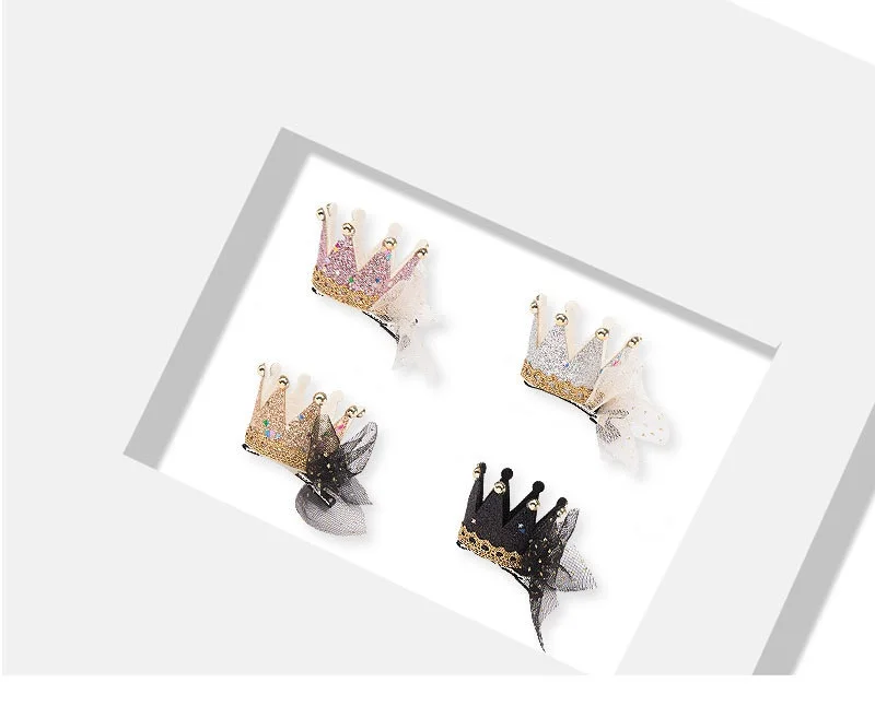 

20pcs Fashion Retro Glitter Tiaras Hairpins Tulle Skirt Swan Barrettes Hair Clips Princess Headwear boutique Hair Accessories