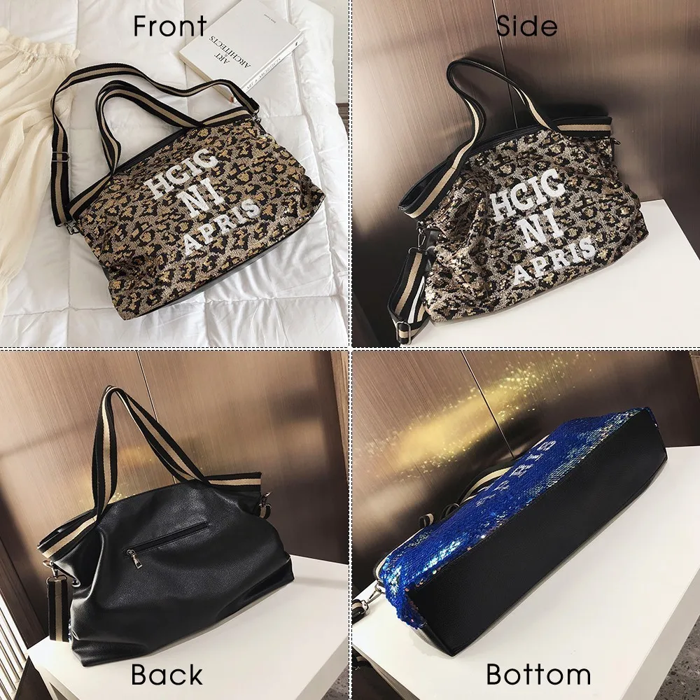 Herlad модная блестящая женская сумка через плечо большая качественная кожаная