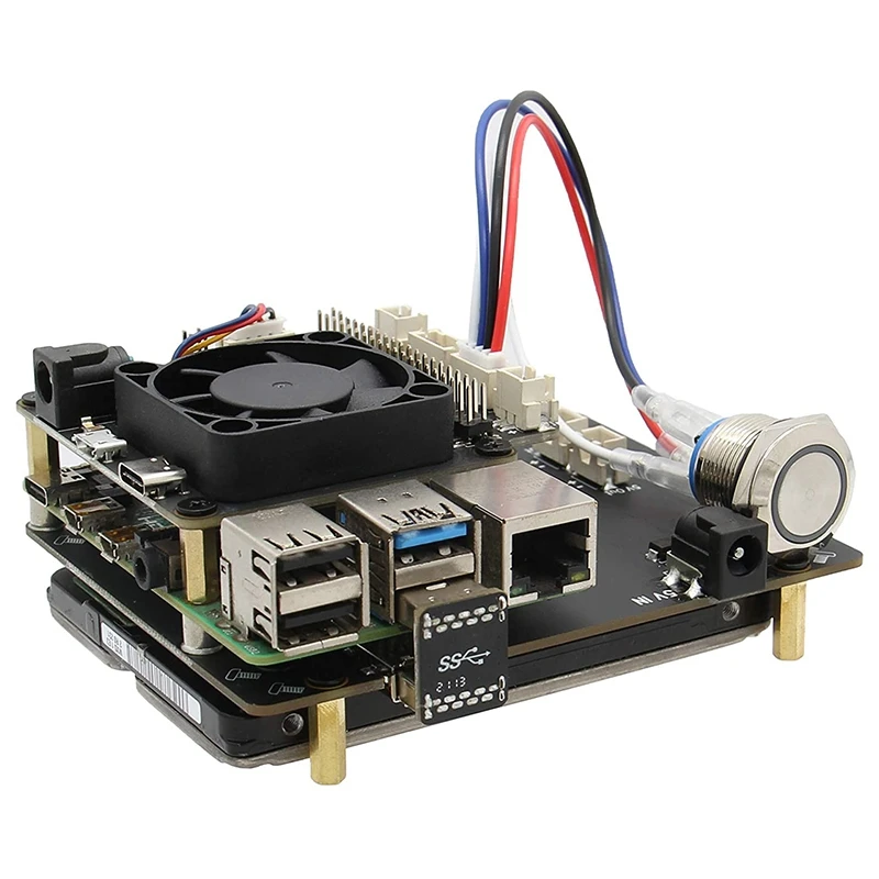 

For Raspberry Pi 4 SATA X825 V2.0,For Raspberry Pi 4 Model B X825 V2.0 2.5 Inch SATA HDD/SSD Expansion Board