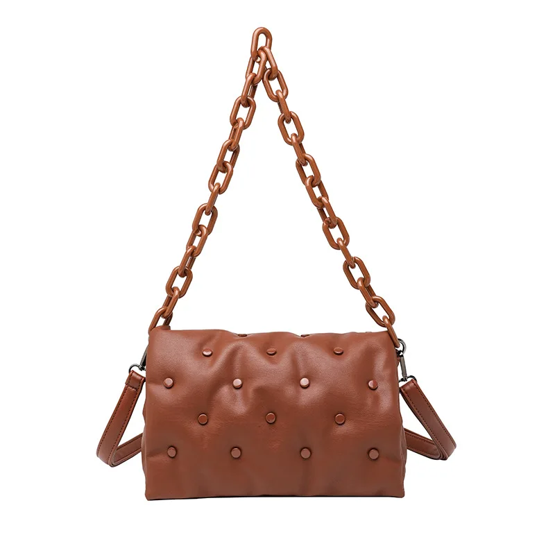 

for Chain PU Women Leather Crossbody 2021 Bags Winter Shoulder Cross Body Bag Ladies Handbags and Purses Ladies Underarm Bag