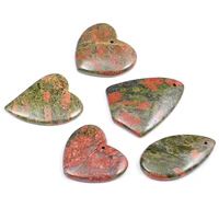 natural unakite pendants beads new hot selling small pendant mixed color natural agate stone irregular pendant accessories
