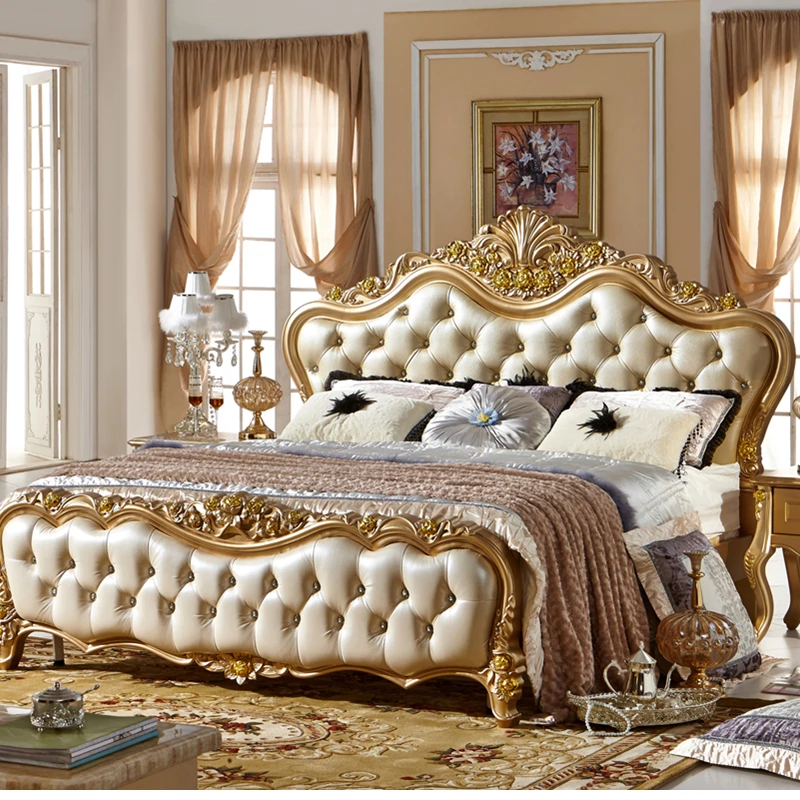 ЛОЯЛЬНЫЙ Классический King size зеленый цвет кровать и диван шкаф набор мебель для