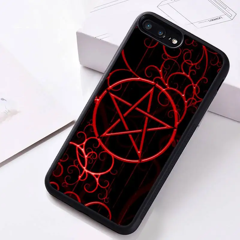 

Pentagram 666 Demonic Satanic Phone Case Rubber for iPhone 11 pro XS MAX 8 7 6 6S Plus X 5S SE 2020 XR case