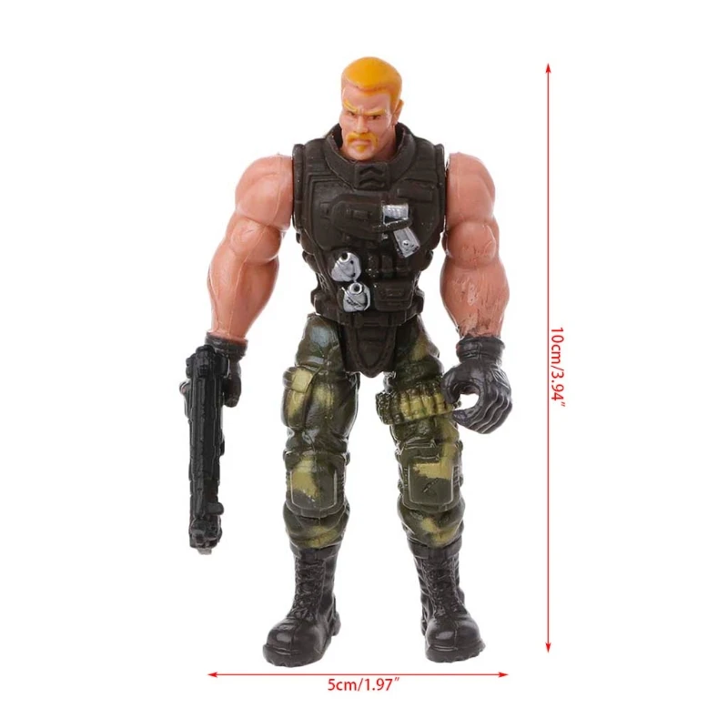 

6Pcs/Set Action Figure Soldiers Toy with Weapon Military Figures Child Toy C5AA