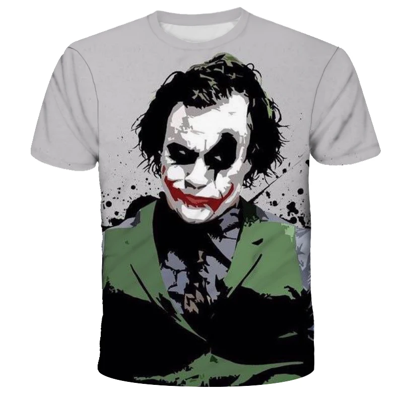 Новинка хит Мужская футболка с 3D принтом Темный рыцарь коротким рукавом и