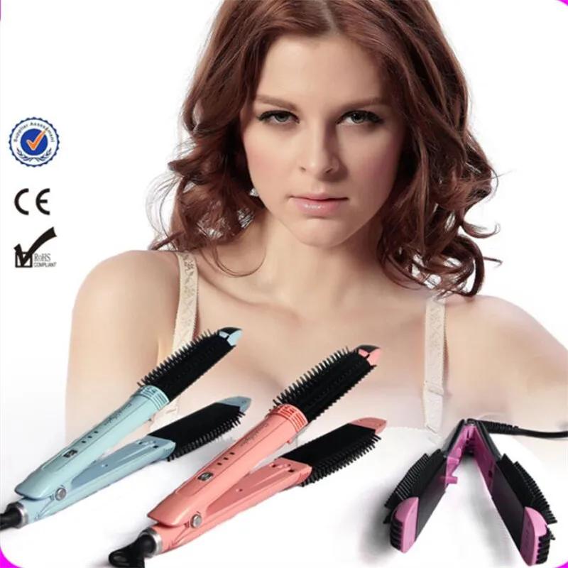 2 в 1 электрическая плоская железная щетка с палочкой керамическая 32 мм