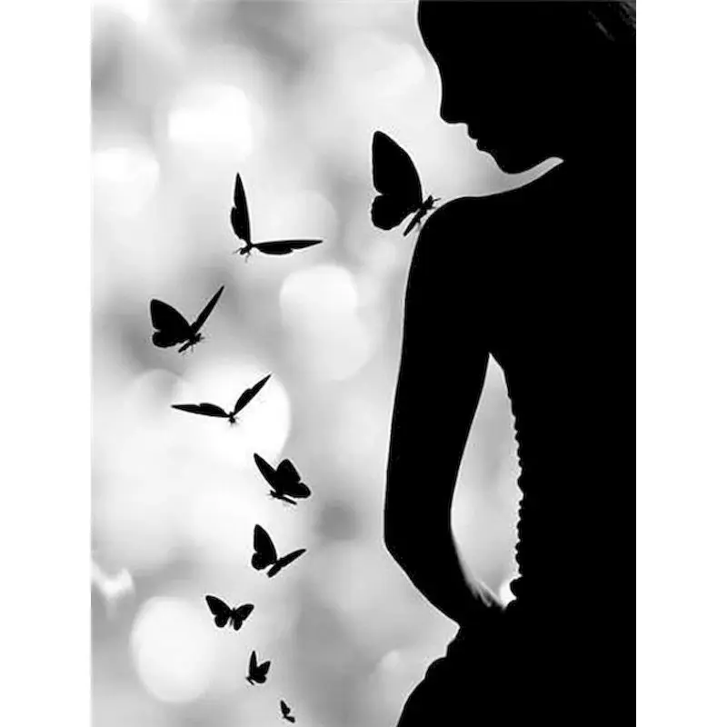

RUOPOTYy Woman silhouette Paint By Number Girl Hand Painted Painting Art Gift DIY Pictures By Numbers Kits Drawing On Canvas Ho