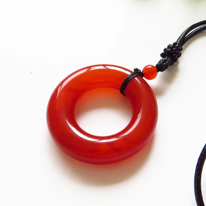 Красный агат халцедон кулон с пряжкой ювелирное изделие счастливый безопасный