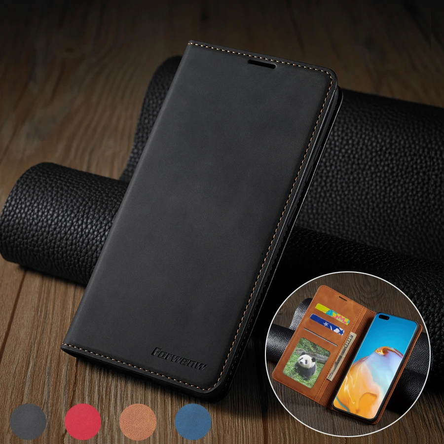 

Magnetic Leather Case For Huawei Mate 20 30 P20 P30 P40 Pro Lite P Smart Plus 2019 2020 Honor10lite Wallet Card Flip Phone Cover
