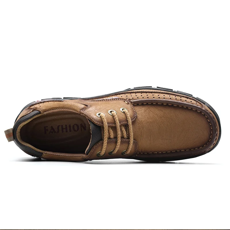 Высокое качество Мужская обувь 100% натуральная кожа повседневная