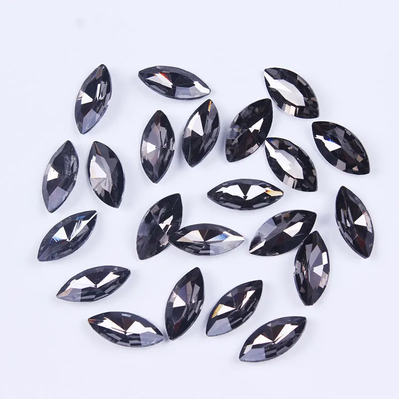 Блестящие серые стразы художественное оформление ногтей камни и кристалл страз