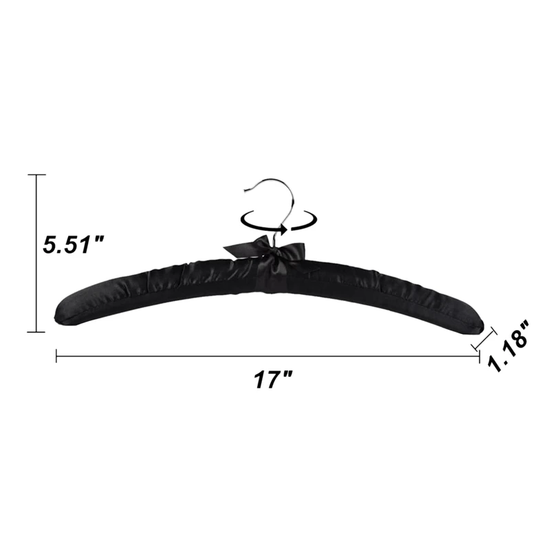 Новые 17 дюймовые большие вешалки с атласной подкладкой шелковые для свадебного