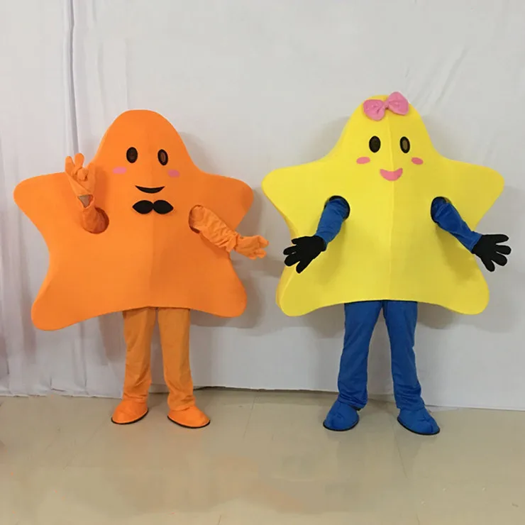 

Yellow Star Mascot Star Girl Mascot Costume Adult Size Activities Performing Costumes for Sale Holiday Carnival Fancy Dress Kits