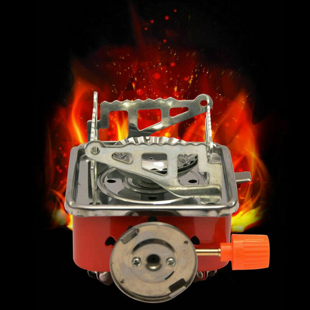 Портативная мини плита для кемпинга походов рыбалки газовая горелка